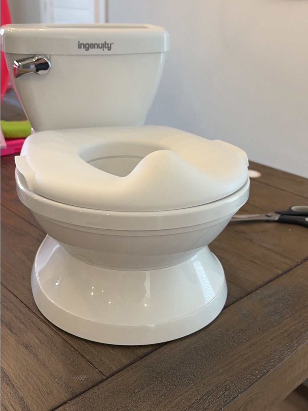 Ingenuity Soft-Contoured Toddler Potty Seat in White